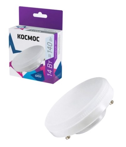 Лампа светодиодная КОСМОС 14Вт GX53 220В 6500K [Lksm_LED14wGX5365C]