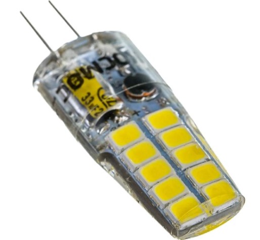 Лампа светодиодная КОСМОС 3Вт G4 12В 4500К силикон [LksmLED3wJCG412v45]