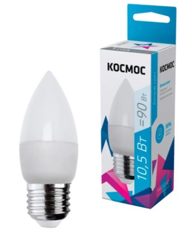 Лампа светодиодная КОСМОС CN 10.5W 220V E27 4500K [LkecLED10.5wCNE2745]