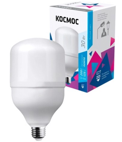 Лампа светодиодная КОСМОС HWLED 30W 220V E27 4500К [LksmHWLED30WE2745]