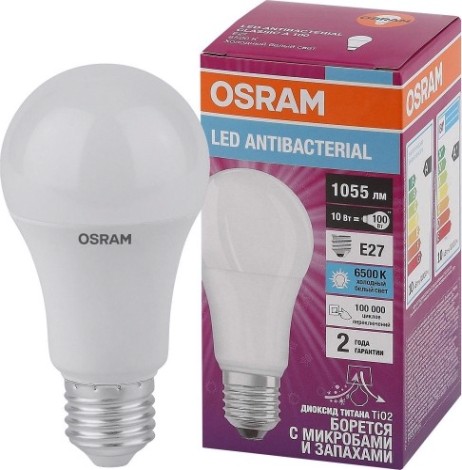 Лампа светодиодная Osram LED Antibacterial cla75 10w/865 230vfr e27 [4058075561090]