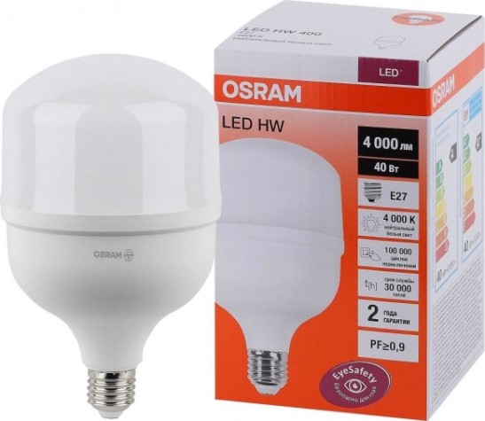 Лампа светодиодная Osram LED HW 40w/840 230v e27 [4058075576810]