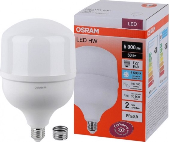 Лампа светодиодная Osram LED HW 50w/865 230v e27/e40 [4058075576872]
