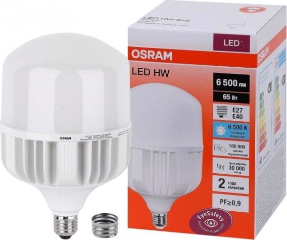 Лампа светодиодная Osram LED HW 65w/865 230v e27/e40 [4058075576919]
