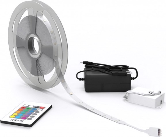 Лента светодиодная GAUSS BT010 basic в комплекте 12v 6w/m 390lm/m rgbw ip20 led 3