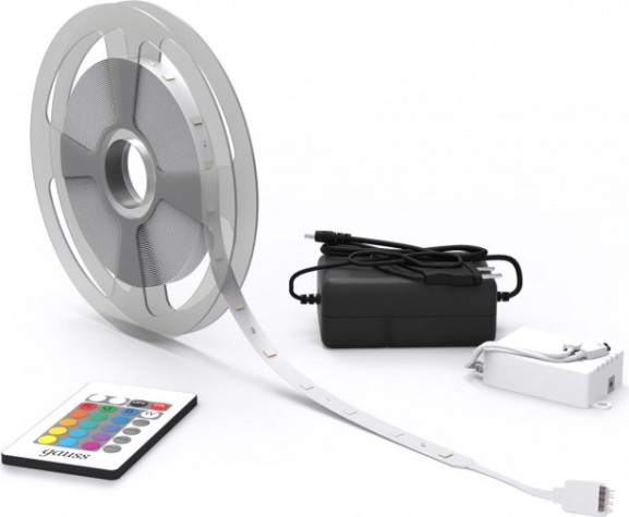 Лента светодиодная GAUSS BT012 basic в комплекте 12v 6w/m 390lm/m rgb ip20 led 5m