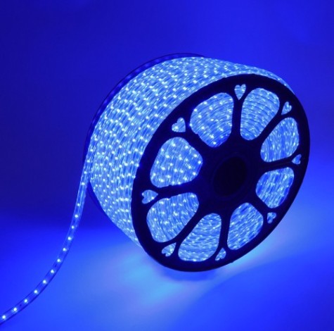 Лента светодиодная Neon-Night 142-603 (100 метров) 220B, SMD2835, 4,8Bт/м, 60 LED/м, синий, 10х7мм [142-603]