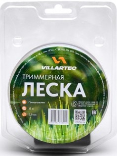Леска триммерная VILLARTEC Z0000003015 пятиуг.сечения 3,0 мм*15 м, (блистер) Леска триммерная VILLARTEC Z0000003015 пятиуг.сечения 3,0 мм*15 м, (блистер)