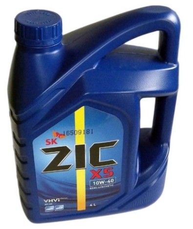 Масло моторное ZIC X5 10W40 4 л [162622]