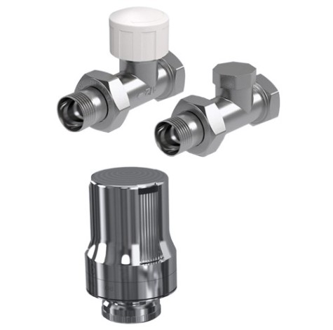 Набор термостатический прямой ROYAL THERMO DE LUXE (хром), 1/2" RTE 50.017 [НС-1073849]