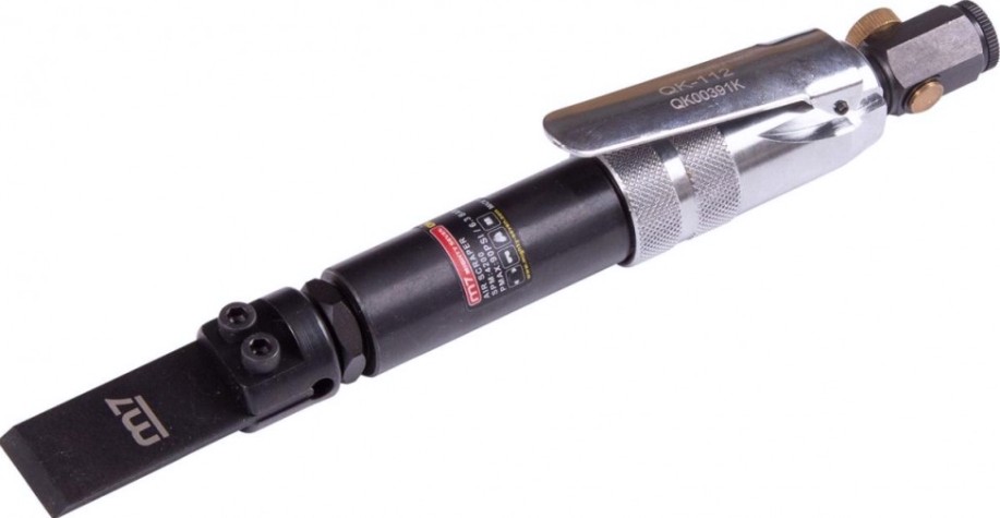 Нож пневматический скребковый MIGHTY SEVEN QK-112N 4200 ход/мин, с набором насадок, 6 предметов