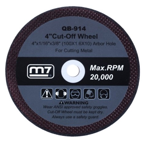 Отрезной круг по металлу MIGHTY SEVEN QB-914 100 мм для пневматической мини машины qc-234