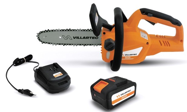 Пила цепная аккумуляторная VILLARTEC SA20Set4 (SET: AS202, AC202)
