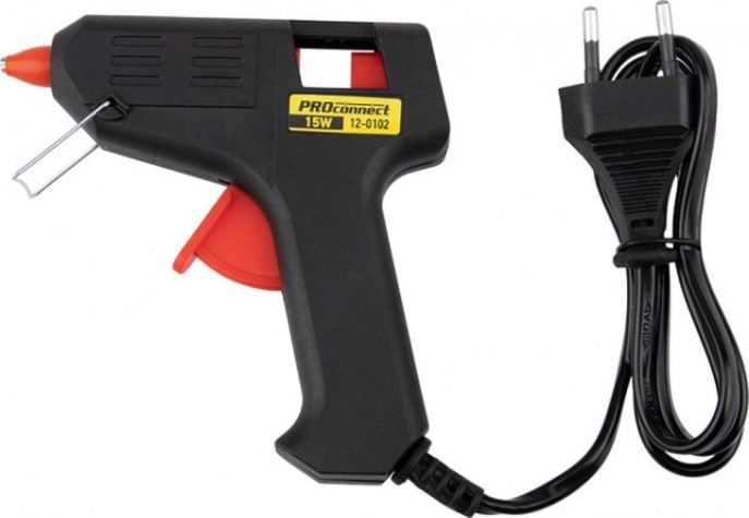 Пистолет термоклеевой сетевой Proconnect 15Вт, Ø7мм, блистер [12-0102]