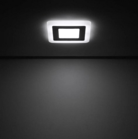 Потолочный светодиодный светильник GAUSS Backlight квадрат 3+3w 350lm 4000k 3 реж led [BL121]
