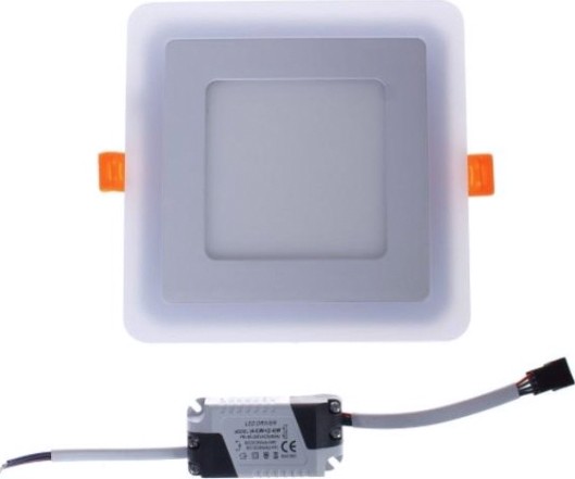 Потолочный светодиодный светильник GAUSS Backlight квадрат 6+3w 540lm 3000k 3 реж led [BL122]