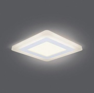 Потолочный светодиодный светильник GAUSS Backlight квадрат 6+3w 540lm 3000k 3 реж led [BL122]