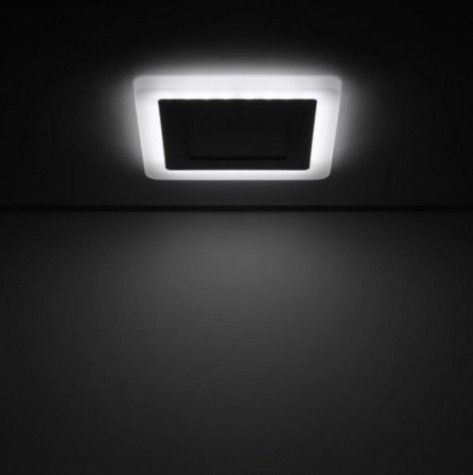 Потолочный светодиодный светильник GAUSS Backlight квадрат 6+3w 540lm 4000k 3 реж led [BL123]