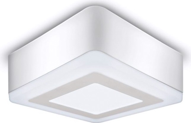 Потолочный светодиодный светильник GAUSS Backlight накладной квадрат 3+3w 540lm 4000k 3 режима [BL223]