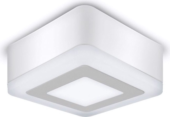 Потолочный светодиодный светильник GAUSS Backlight накладной квадрат. акрил, 3+3w, led 4000k [BL221]