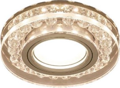 Потолочный светодиодный светильник GAUSS BL044 backlight кругл. кристалл/хром, gu5.3, led 2700k