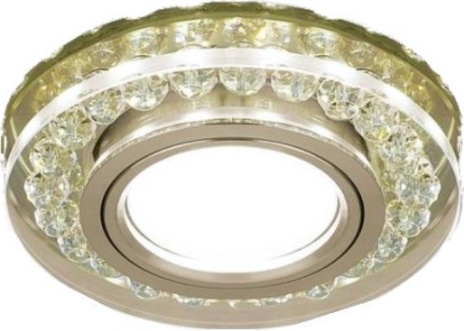 Потолочный светодиодный светильник GAUSS BL048 backlight кругл. шампань/кристалл/хром, gu5.3, led