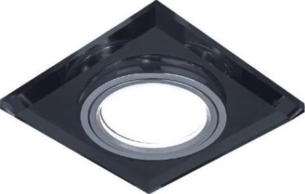 Потолочный светодиодный светильник GAUSS BL060 backlight квадрат. графит/хром, gu5.3, led 4100k