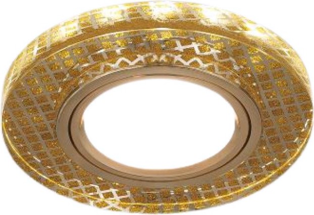 Потолочный светодиодный светильник GAUSS BL078 backlight круг золото/кристалл/золото, gu5.3, led