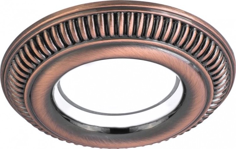 Потолочный светодиодный светильник GAUSS CA040 antique круг. темная бронза, gu5.3