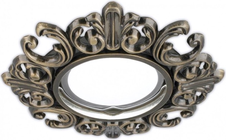 Потолочный светодиодный светильник GAUSS CA047 antique круг. бронза gu5.3