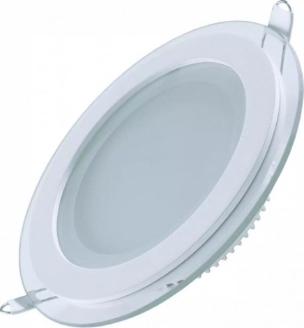 Потолочный светодиодный светильник GAUSS Glass круг 12w 900lm 3000k с дек стеклом led [947111112]