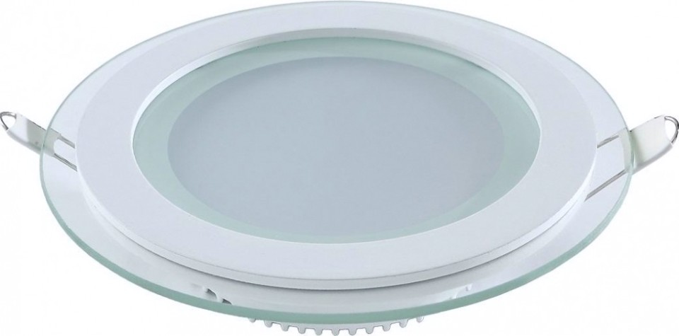Потолочный светодиодный светильник GAUSS Glass круг 6w 490lm 4000k с дек стеклом led [947111206]