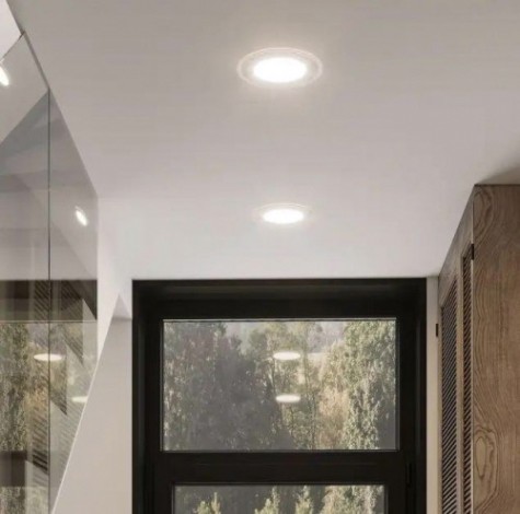Потолочный светодиодный светильник GAUSS Glass круг18w 1480lm 4000k с дек стеклом led [947111218]
