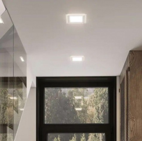 Потолочный светодиодный светильник GAUSS Glass квадрат 12w 990lm 4000k с дек стек led [948111212]