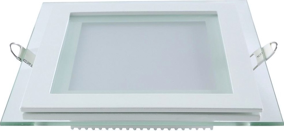 Потолочный светодиодный светильник GAUSS Glass квадрат 6w 490lm 4000k с дек стеклом led [948111206]