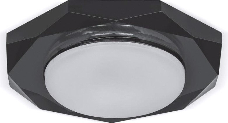 Потолочный светодиодный светильник GAUSS GX208 tablet восемь гран. кристалл/черный, gx53