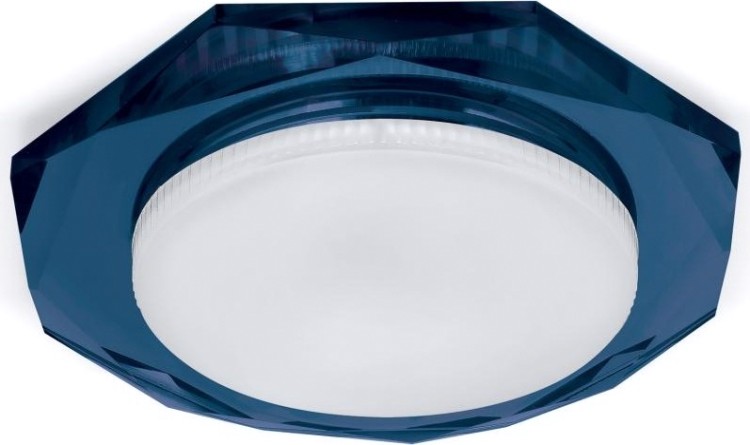 Потолочный светодиодный светильник GAUSS GX209 tablet восемь гран. кристал синий, gx53