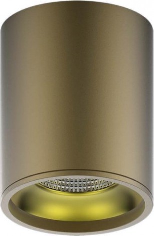 Потолочный светодиодный светильник GAUSS HD001 overhead накл цил 12w 900lm 3000k кофе золото