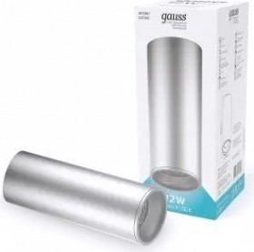 Потолочный светодиодный светильник GAUSS HD006 overhead накл цил 12w 920lm 4100k хром сатин Потолочный светодиодный светильник GAUSS HD006 overhead накл цил 12w 920lm 4100k хром сатин