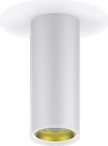 Потолочный светодиодный светильник GAUSS HD012 overhead накл цил 12w 900lm 3000k белый золото