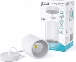 Потолочный светодиодный светильник GAUSS HD044 overhead подвес цил12w 650lm 4100k белый Потолочный светодиодный светильник GAUSS HD044 overhead подвес цил12w 650lm 4100k белый