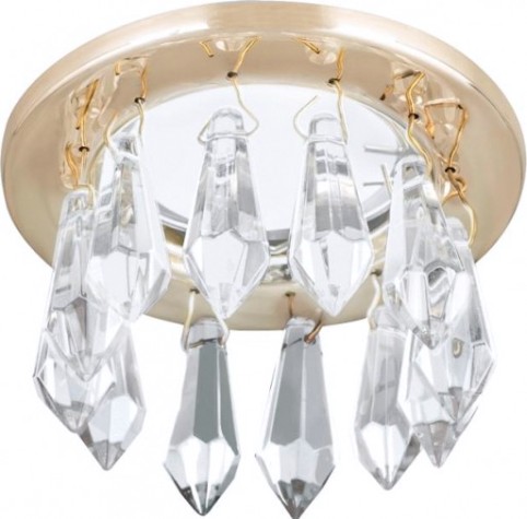 Потолочный светодиодный светильник GAUSS PT002 brilliance, кристалл/золото, gu5.3