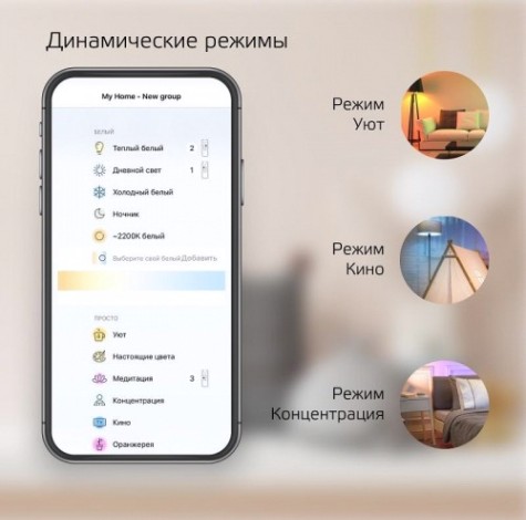 Потолочный светодиодный светильник GAUSS Smart home 25w2000lm2700-6500к198-264v ip20 400*70мм [2050112]