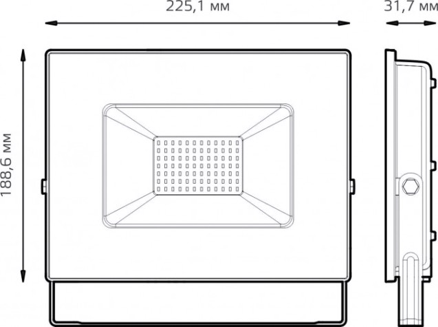 Проектор светодиодный GAUSS BASIC 70W 6300lm 6500k графитовый [688100370]