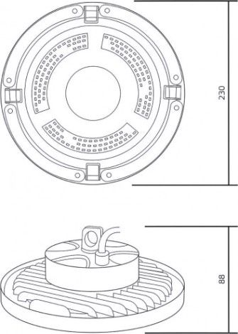 Промышленный светильник светодиодный GAUSS UFO подвесной ufo 100w 12000lm 5000k 175-265v ip65 [821536300]