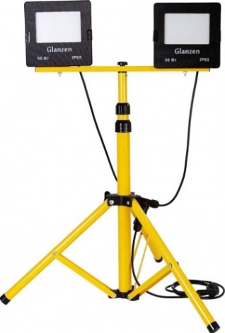 Прожектор GLANZEN FAD-0025-2X50 Вт на штативе светодиодный [FAD-0025-2X50]