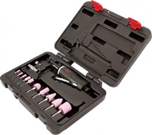 Шлифмашина прямая пневматическая MIGHTY SEVEN QA-0115A (шарошка) 3-6 мм, 25000 об/мин, с набором