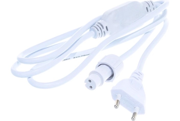 Шнур питания Neon-Night 303-500-1 для уличных гирлянд ПВХ, 230В/3А, белый, IP65