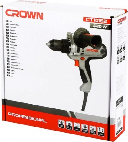 Шуруповерт сетевой Crown CT10152 Шуруповерт сетевой Crown CT10152