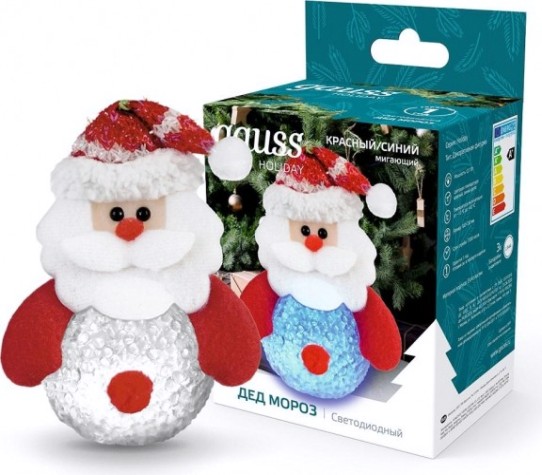 Светильник декоративный GAUSS HL001 "дед мороз" серия holiday 0,1w, два цвета Светильник декоративный GAUSS HL001 "дед мороз" серия holiday 0,1w, два цвета